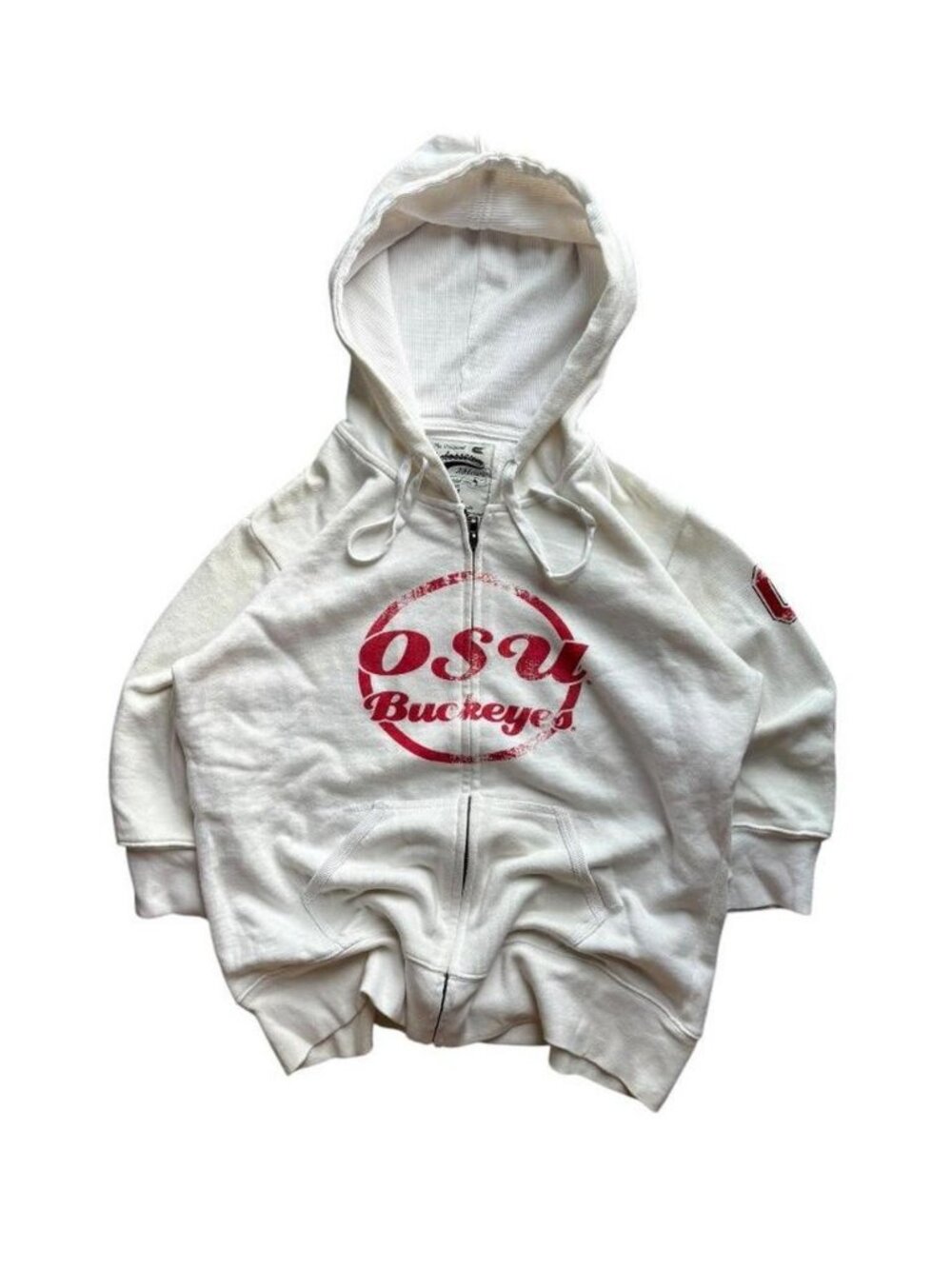 Colosseum Women's White and Red Hoodie